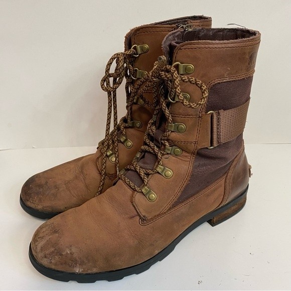 Sorel Size 10.5 Womens Brown Leather Lace-Up Boots - Picture 4 of 10